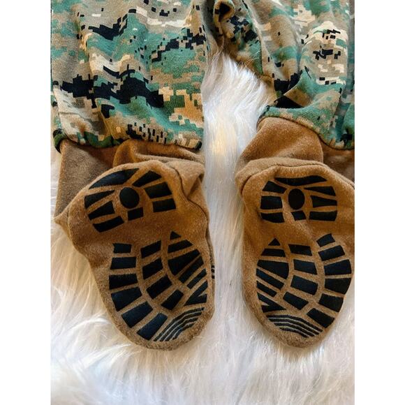 USMC Marines Tiny Trooper Camouflage Bodysuit One Piece Size 0-3 Months Soldier - Picture 4 of 8